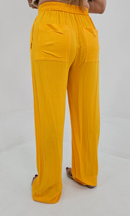 Calça Feminina de Viscolinho com Pregas – Bella