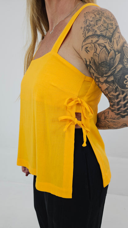 Blusa Feminina com Laços Laterais e Alças Largas – Lacinho