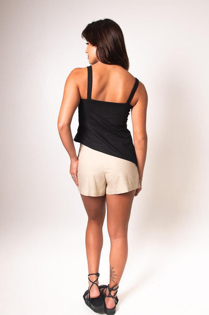 Blusa Corte V Linho