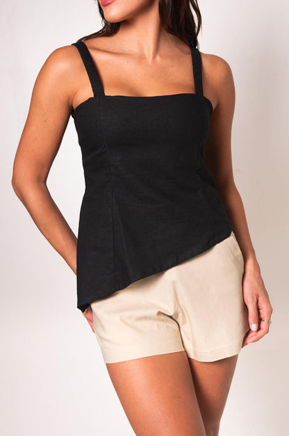 Blusa Corte V Linho