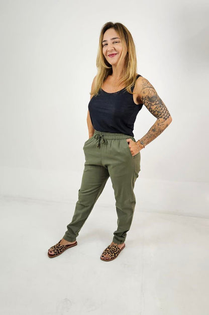 Calça longa linho