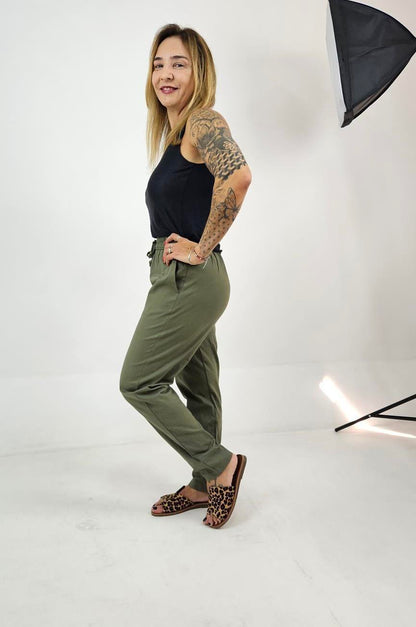 Calça longa linho