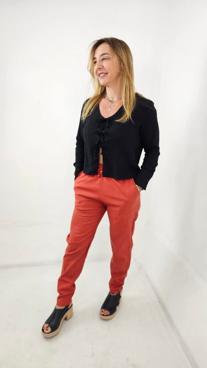 Calça longa linho