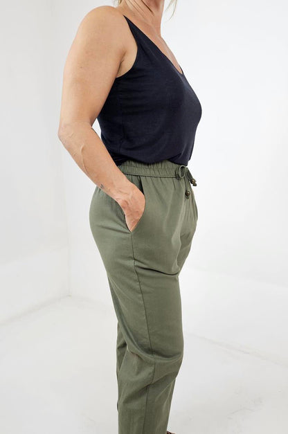 Calça longa linho
