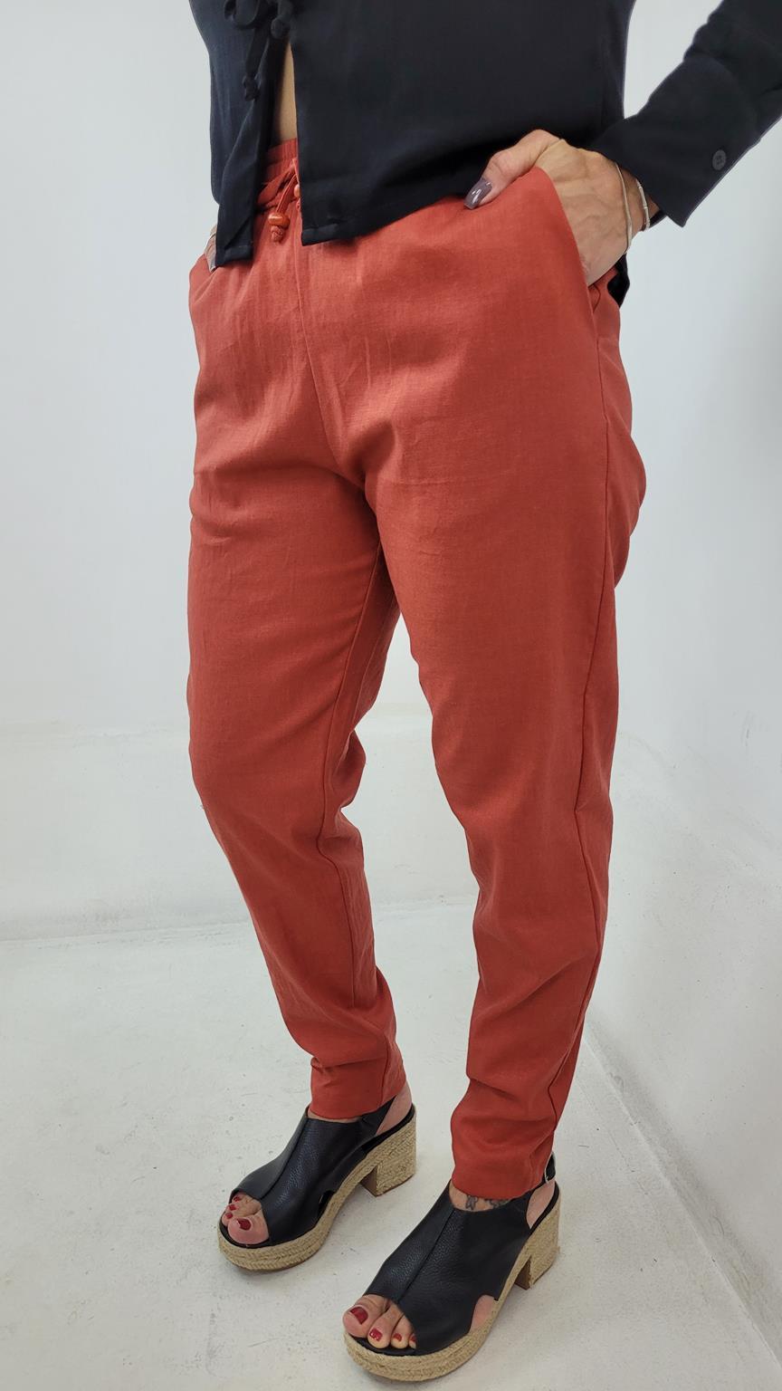 Calça longa linho