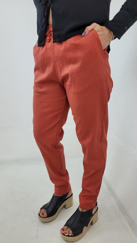 Calça longa linho
