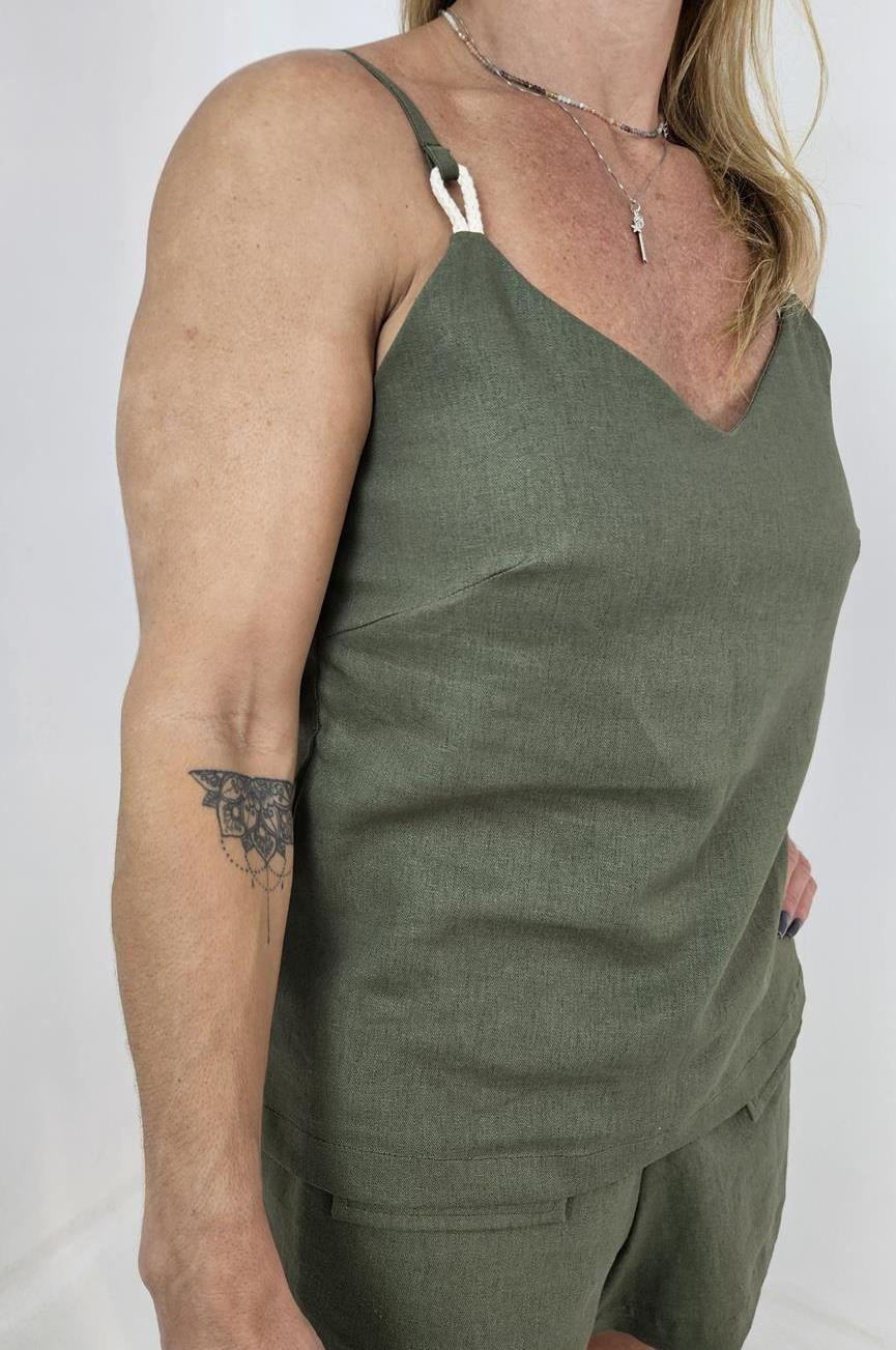 Camiseta Macramê Linho