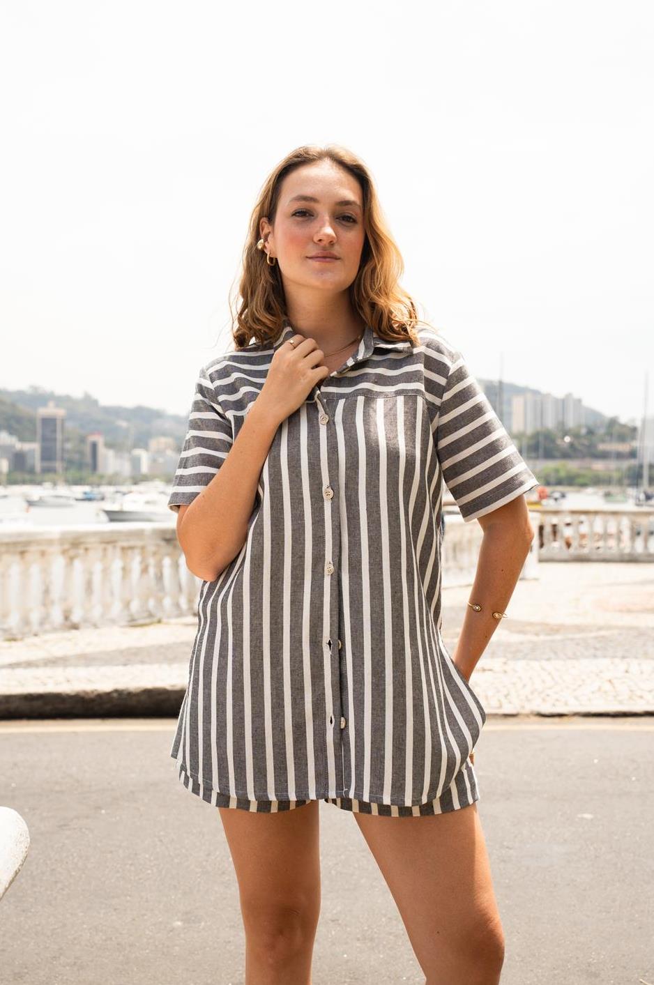 Camisão Listra Linen