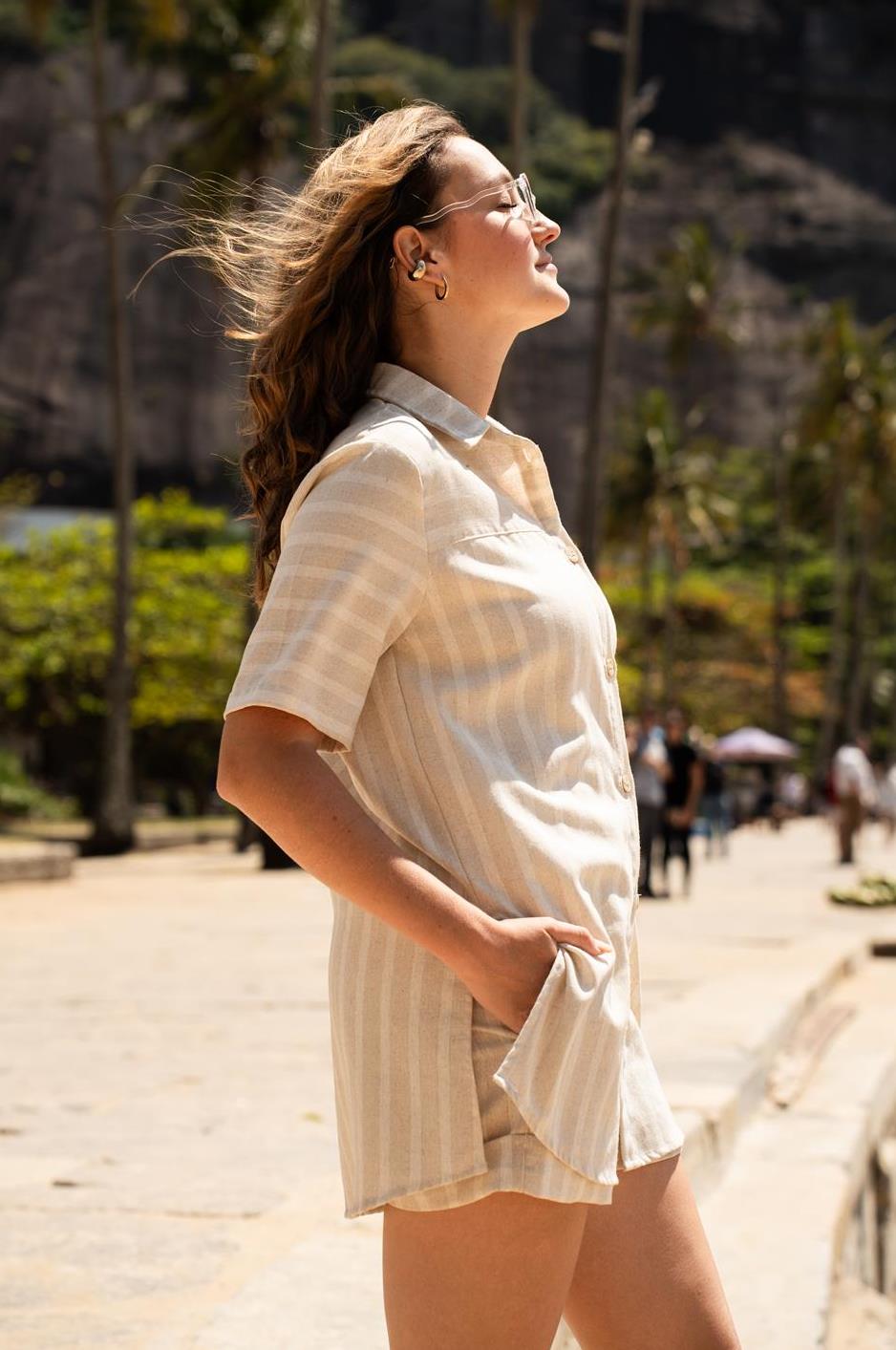 Camisão Listra Linen
