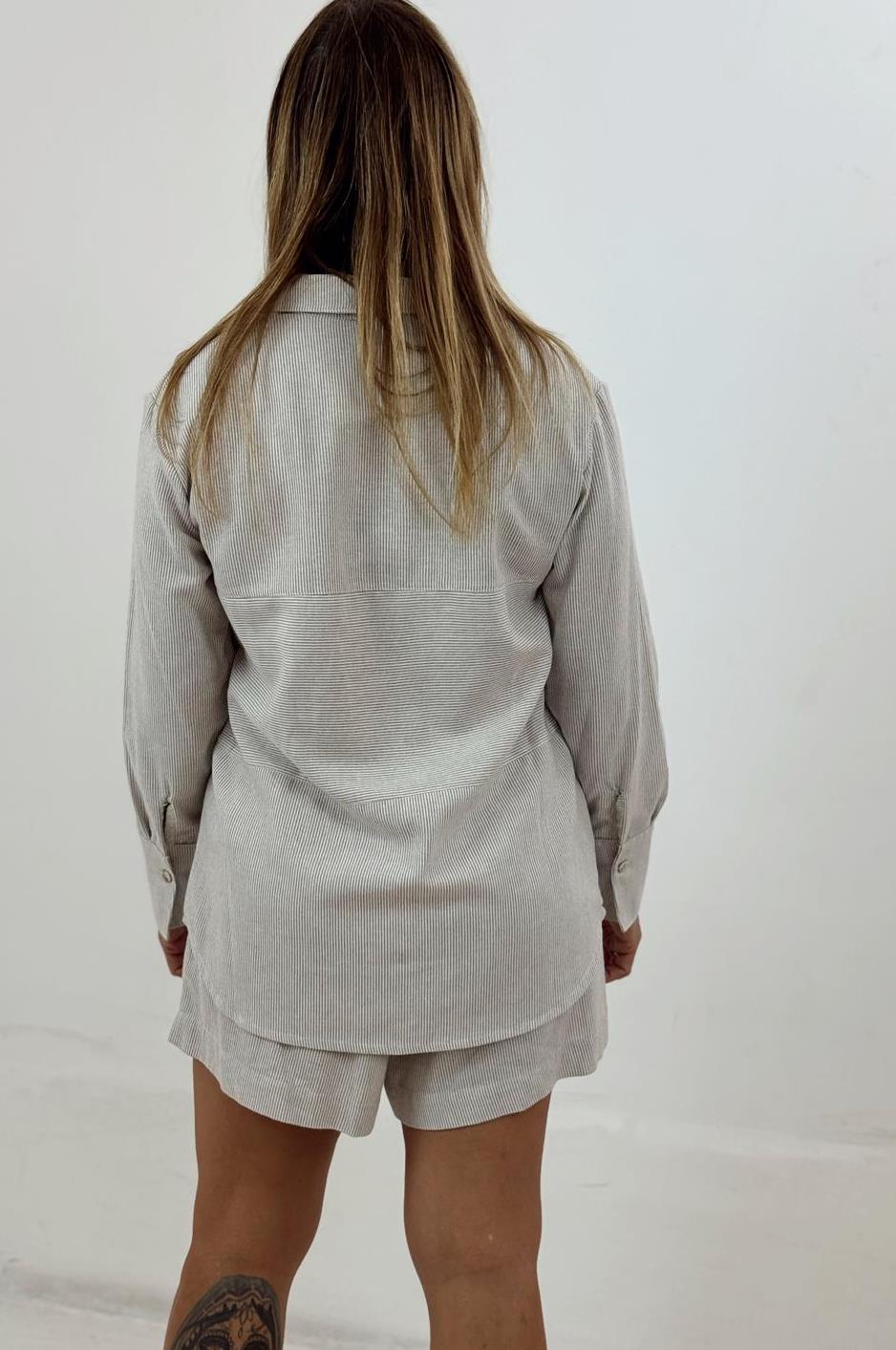 Camisão Visual Linho Listradinho