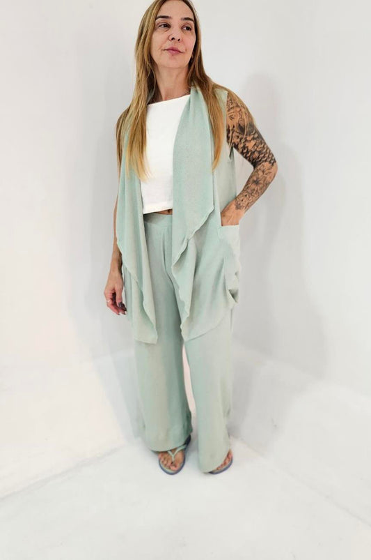 Cardigan Canelado Ponta