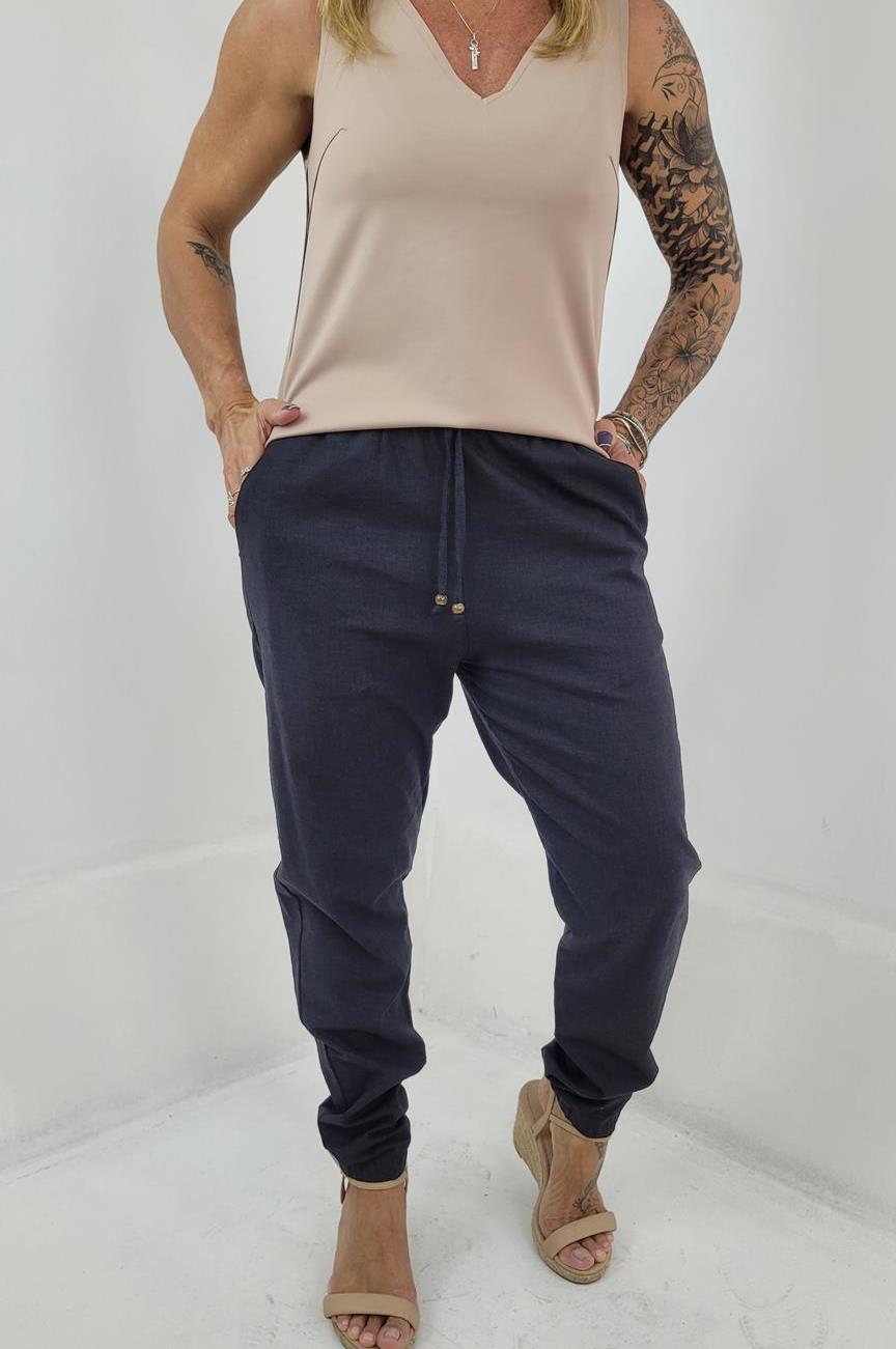 Jogger Linho Elastano
