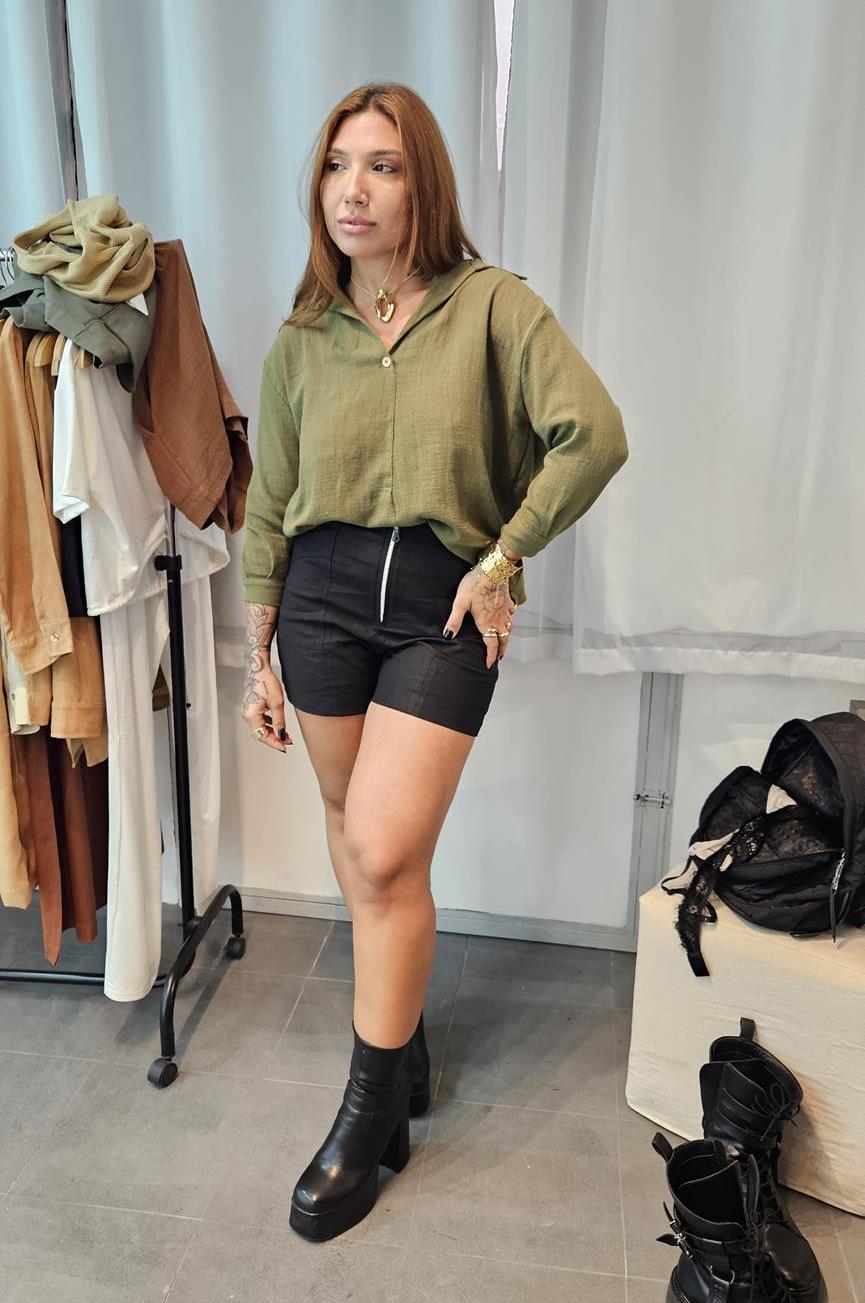 Short Button Fecho