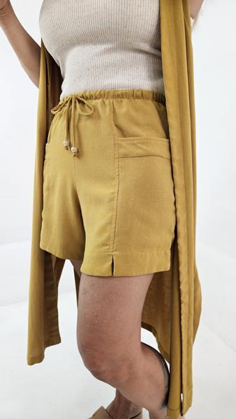 Short Feminino Cintura Alta em Viscolinho Marcela