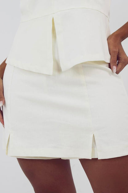 Short Saia Linho Pitoco